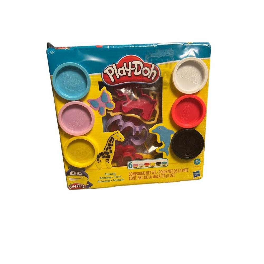 Play-Doh Animals Tool Set with 6 Non-Toxic Colors Age 3+ NEW Sealed